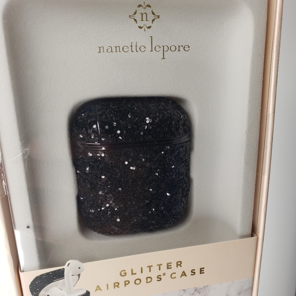 Nanette Lepore glitter Airpod case